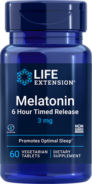 Melatonin 6 Hour Timed Release (3 mg) (60 tablets)