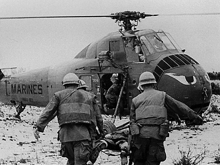 Medevac helicopter on battle field
