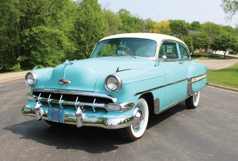 Vintage teal 1954 Chevrolet